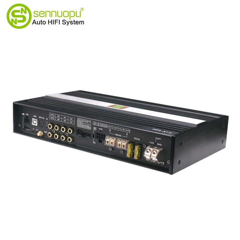 8-CH Auto Power amp + 10-ch digital ljudprocessor